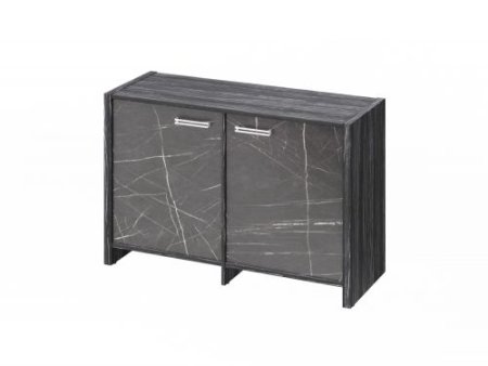 Тумба для документов Festus FI-12-02.G 1222x460x806 (Древесина Графит/Камень Пьетра Гриджиа черный)