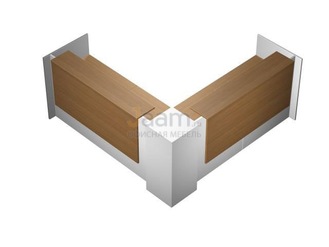 Стойка ресепшн Стойка угловая с 2-мя вырезами левая с подсветкой КВ 0814