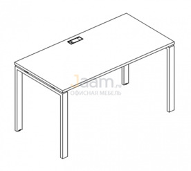 Мебель для персонала Стол письменный на металлокаркасе UNO Б1 021 БП