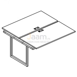 Мебель для персонала Секция стола рабочей станции на металлокаркасе QUATTRO Б4 175-1 БП