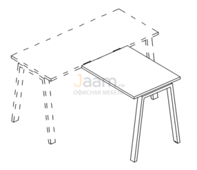 Мебель для персонала Брифинг-приставка на металлокаркасе TRE Б3 071 БП