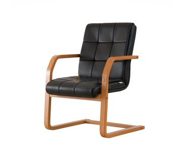 Офисный стул Верона/В кожа LUX стандарт/база дерево