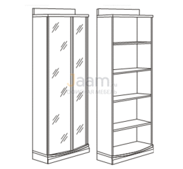 Мебель для гостиниц Офисный шкаф-витрина с воротником R5601V