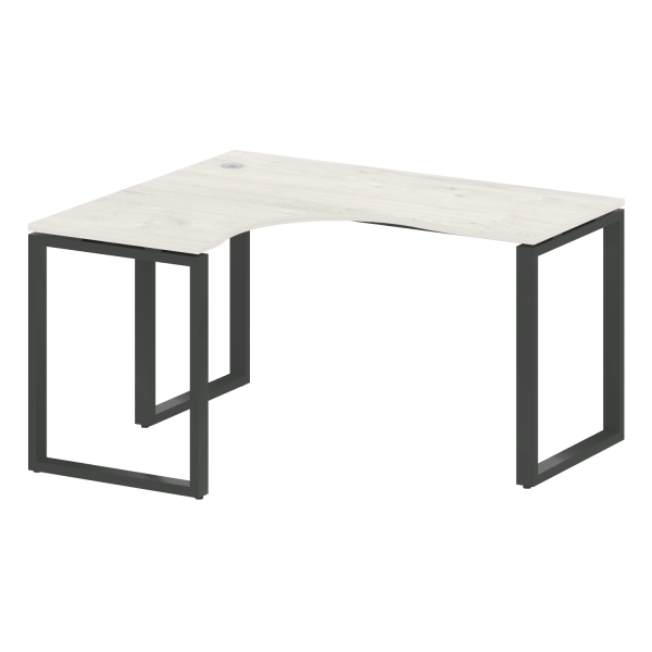 Стол криволинейный левый Metal System Style БО.СА-3 Л 1400x1200x750 (Дуб Наварра/Антрацит металл)