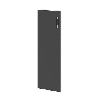 Дверь стеклянная черная левое в раме среднее Lacobel LT.S-2 R (L) Black